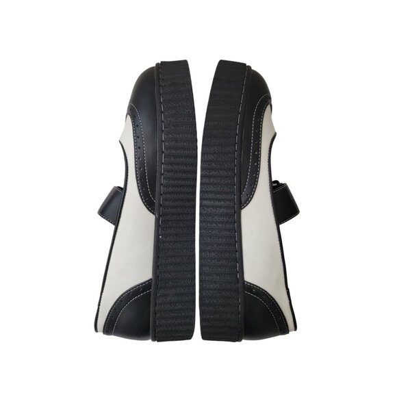 STRANGE CVLT Vegan Leather Black & White Mary Jane Platform Shoes Women's 9M - Picture 5 of 9